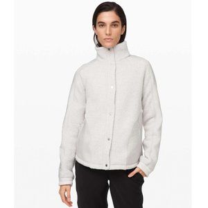 lululemon go cozy jacket in heathered ceramic